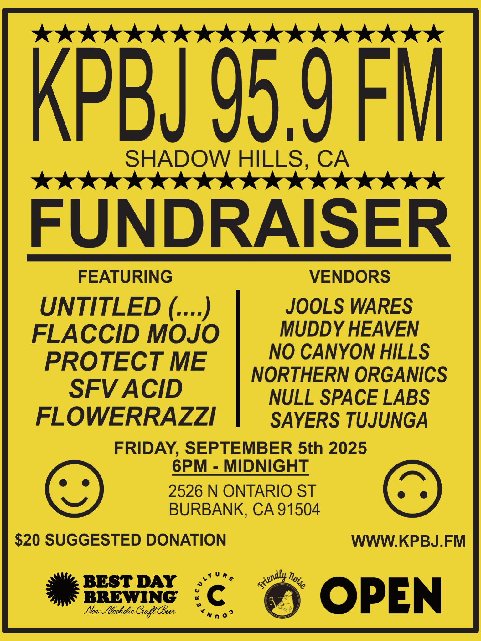 KPBJ 95.9FM Fundraiser poster